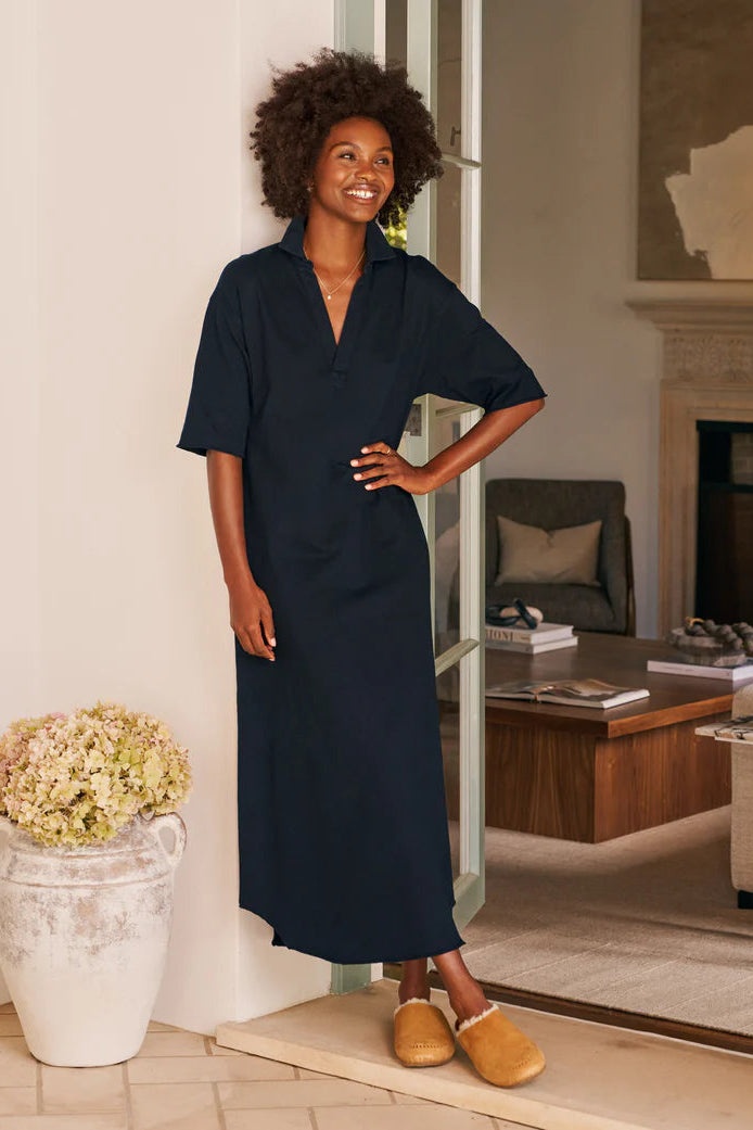 Frank and Eileen Emma Henley Short Sleeve Maxi Dress | Shop Eleanor