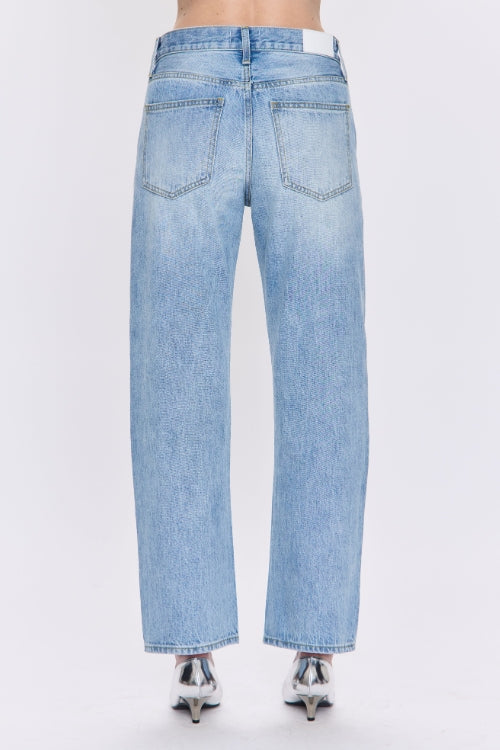 Pistola Lexi Mid Rise Bowed Straight Studded Denim Jeans | Shop Eleanor