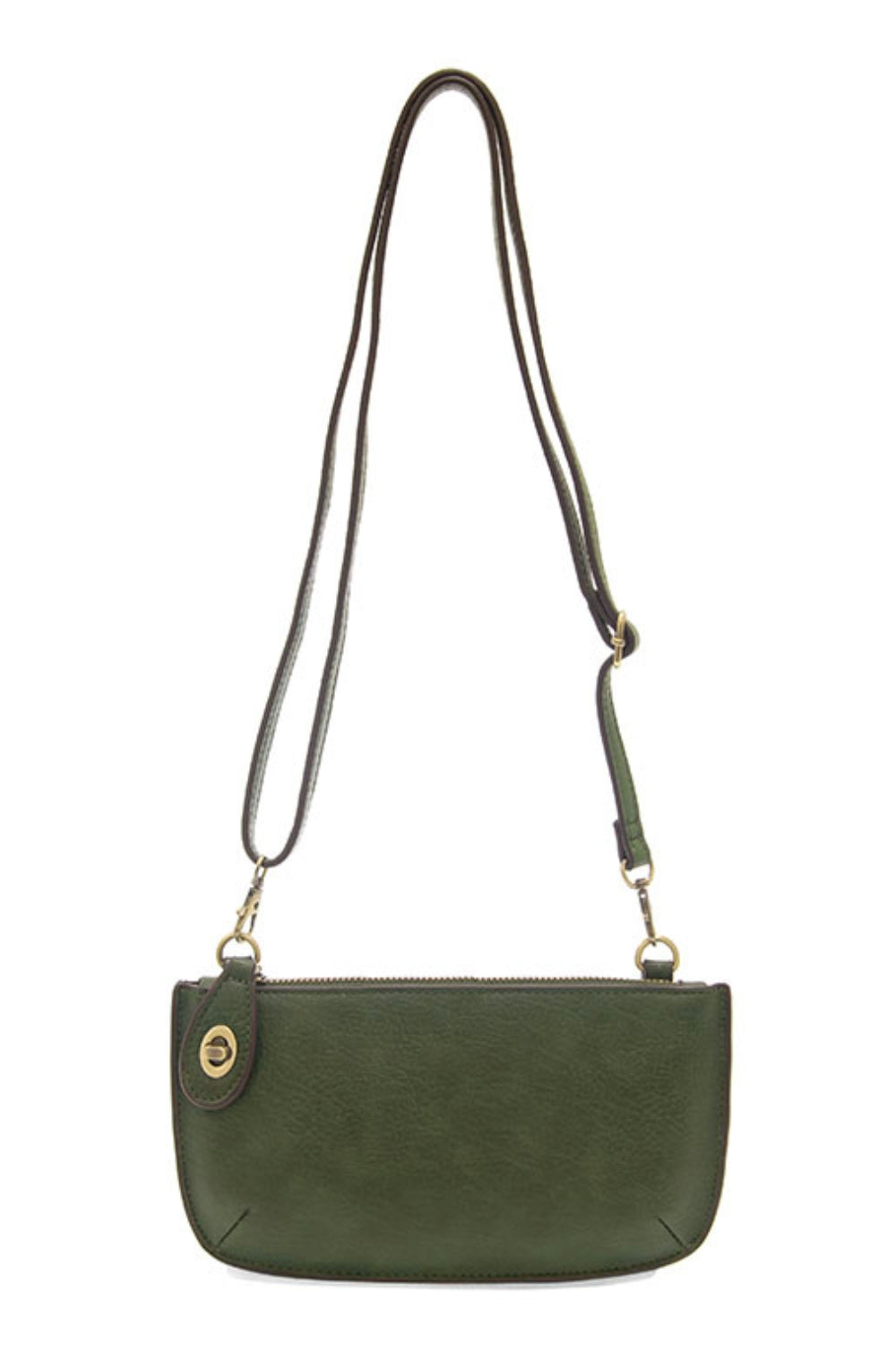 Joy Susan Faux Leather Mini Clutch Crossbody Wristlet in Hunter Green | Shop Eleanor