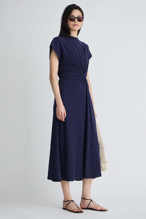 Volta Twist Dress - Navy