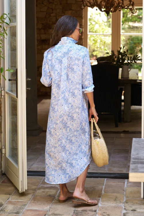 Frank & Eileen Rory Floral Print Dress in Blue Floral | Shop Eleanor