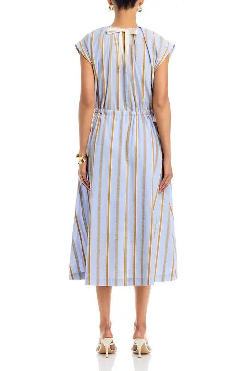 a.ren Bryce Dress in Blue Stripes | Shop Eleanor - Women's Apparel 