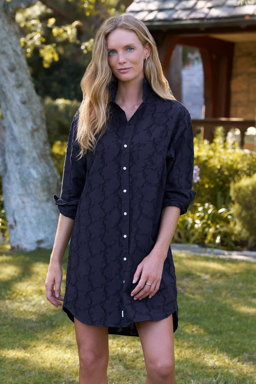 Frank & Eileen Mary Shirtdress in Black Flowers | Shop Eleanor