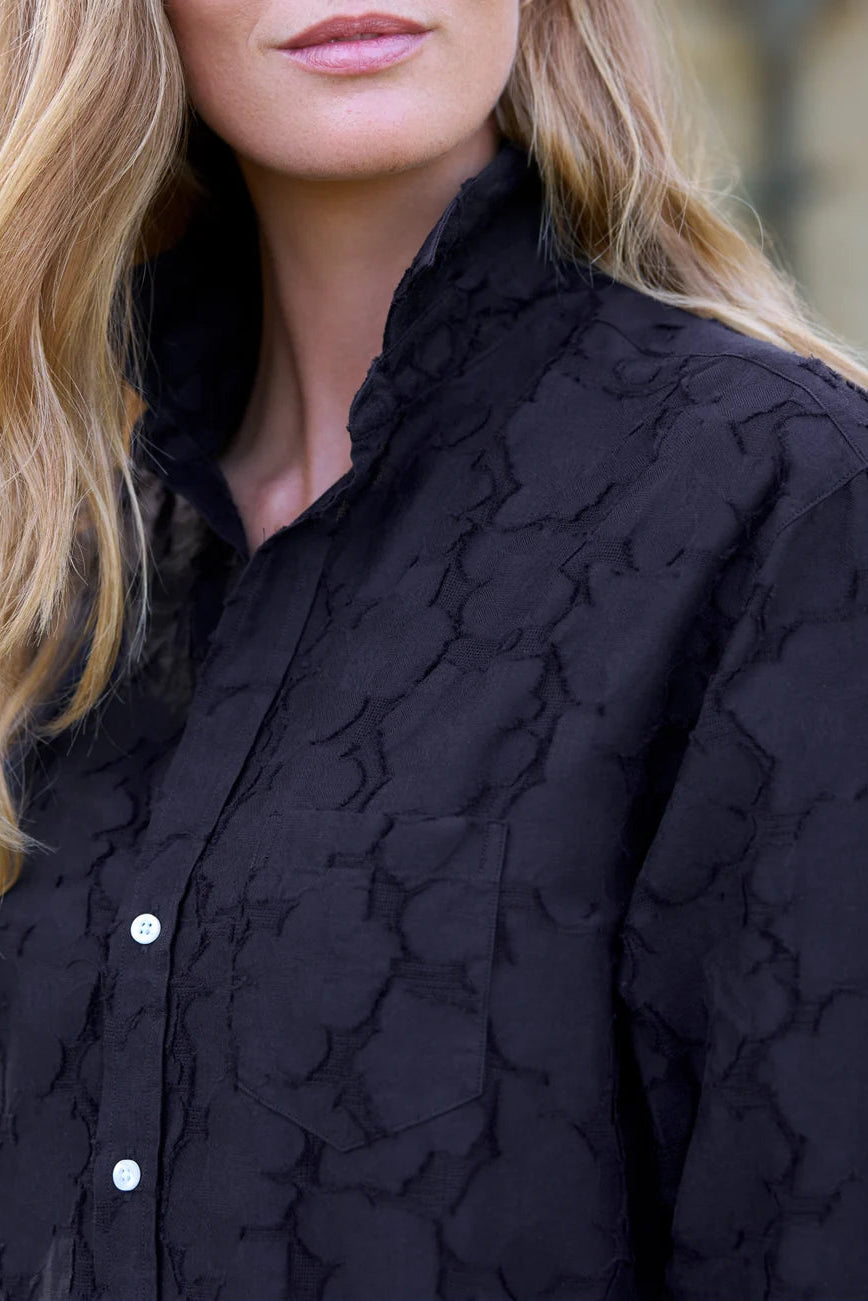 Frank & Eileen Mary Shirtdress in Black Flowers | Shop Eleanor