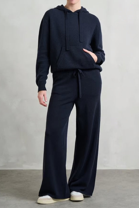 Jumper 1234 Wide Leg Merino Wool Joggers in Dark Ink | Shop Eleanor - Women's Designer Clothing Boutique