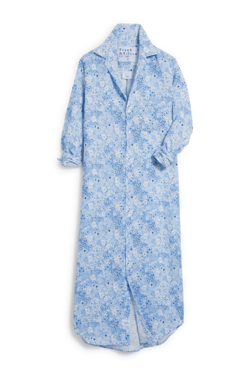 Frank & Eileen Rory Button Down Summer Dress in Blue Floral | Shop Eleanor