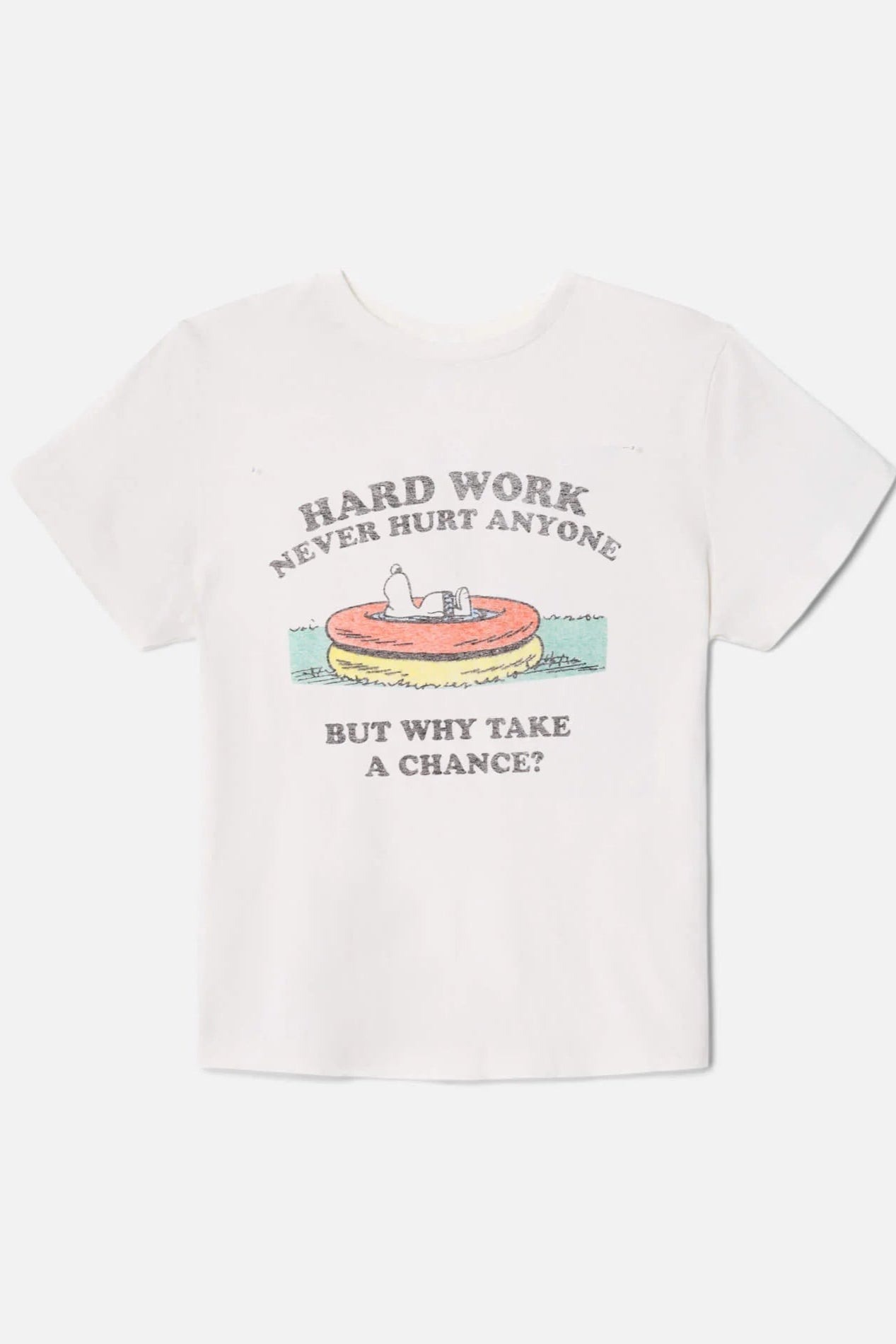 Re/Done Classic Tee in Hard Work Snoopy Graphic | Shop Eleanor - Women's Designer Clothing Boutique