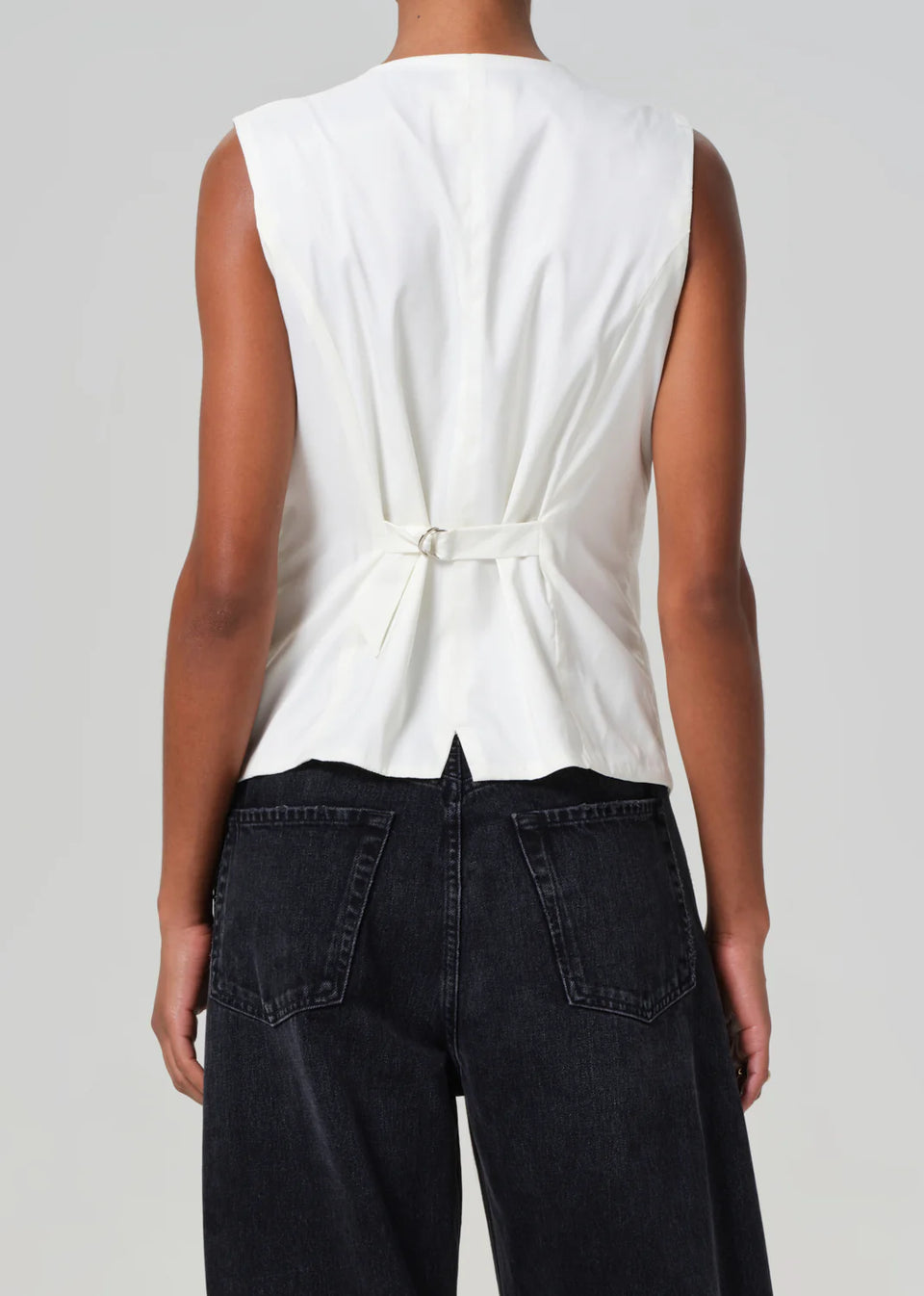 Citizens of Humanity Jasmin Long Vest Back View in Pashmina | Shop Eleanor