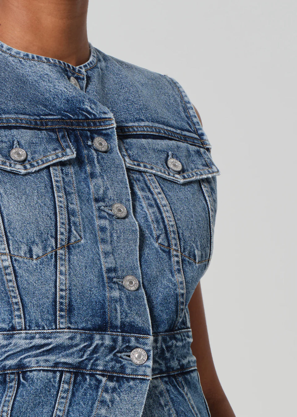 Citizens of Humanity Idalene Button Front Denim Vest in Terrace | Shop Eleanor