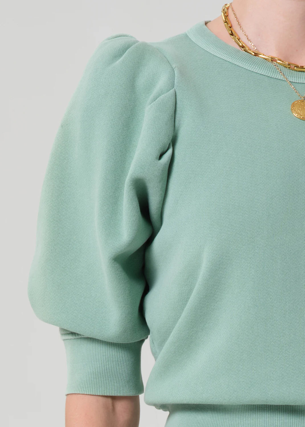 Citizens of Humanity Pleated Short Sleeve Crewneck Sweatshirt | Shop Eleanor