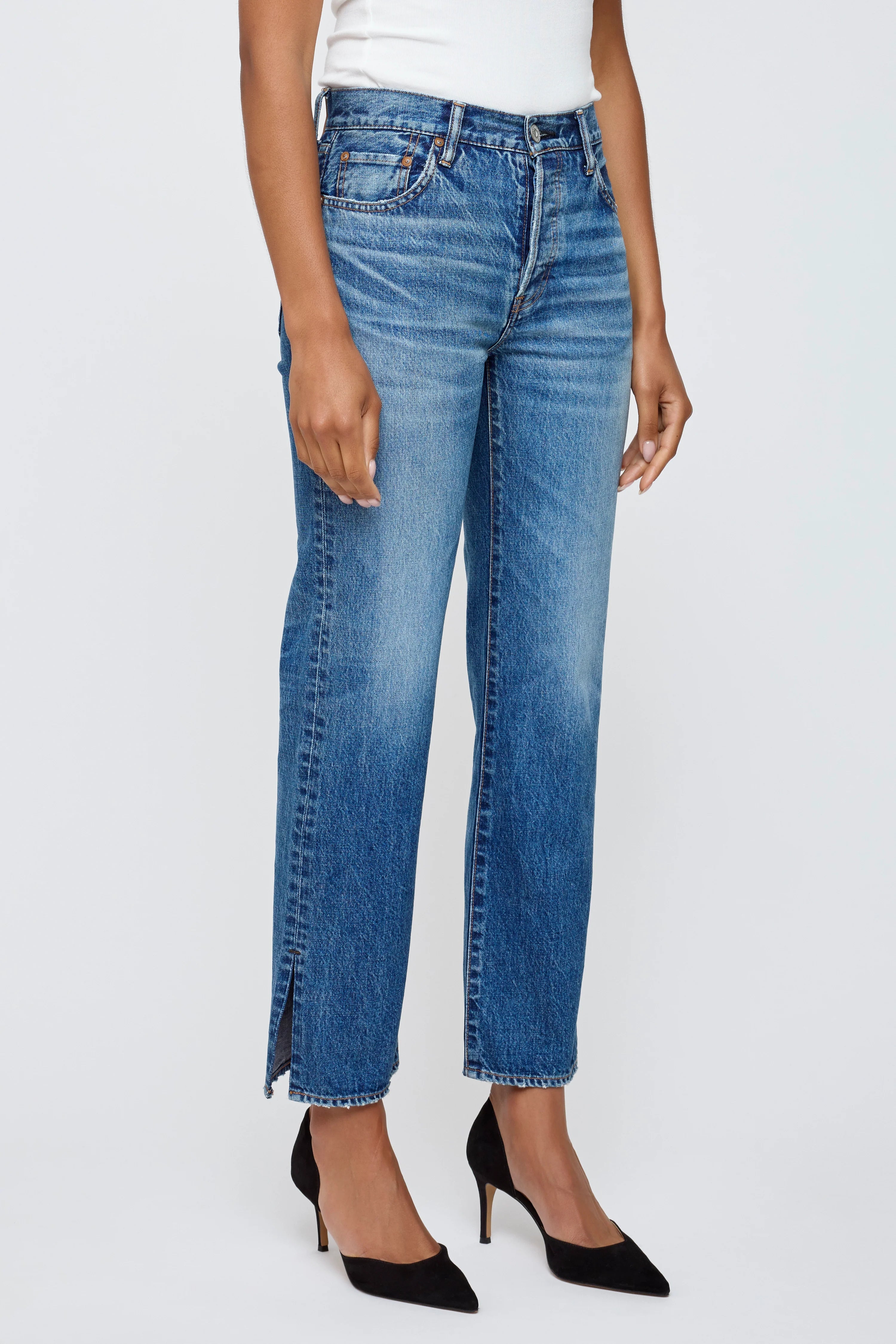 Moussy Vintage Sunset Straight Rigid  Denim Jean | Shop Eleanor - Women's Designer Boutique
