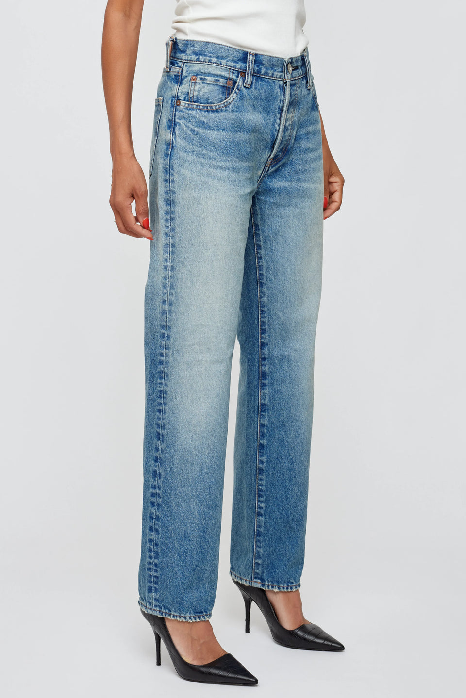 Moussy Vintage Parkchester Straight Heavy-weight Denim Jean | Shop Eleanor