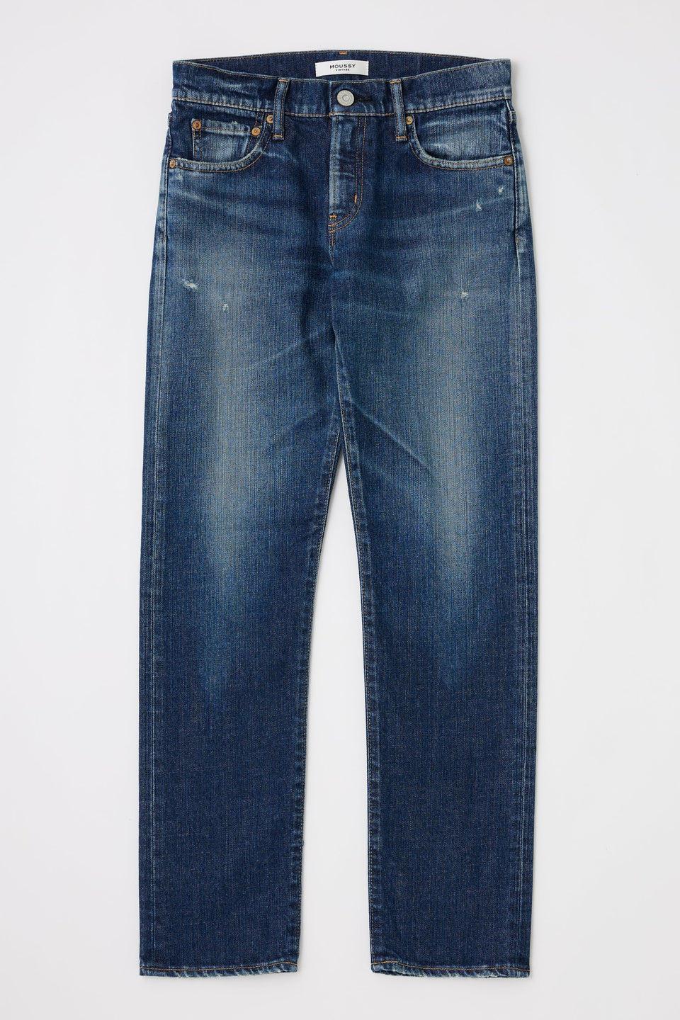 Moussy Vintage Moonachie Slim Straight Fading and Whiskering Jeans | Shop Eleanor