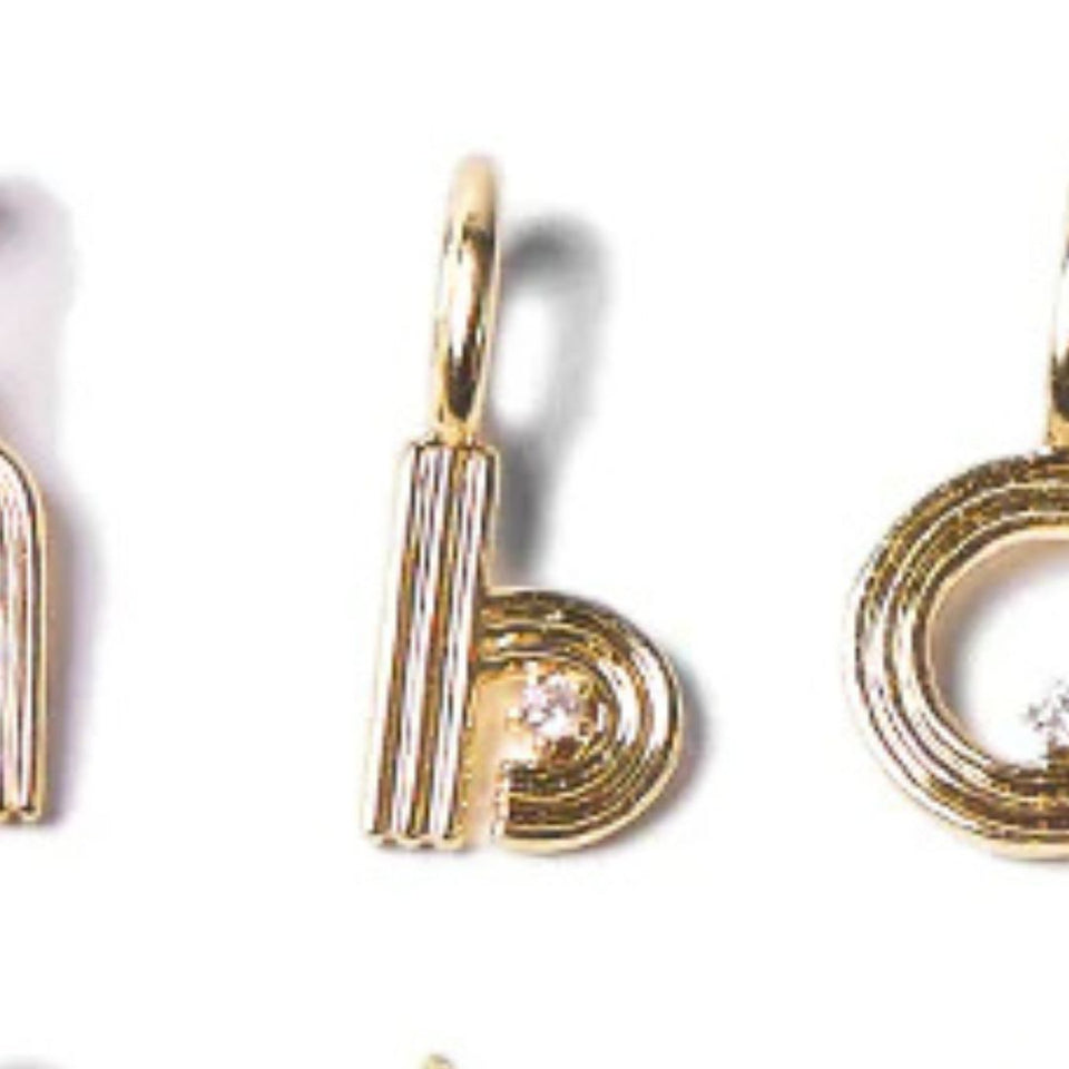 Adina Reyter Diamond Mini Initial Charm "b" | Shop Eleanor