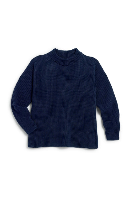 Frank & Eileen Montecito Crewneck Beach Sweater in Marine Navy| Shop Eleanor