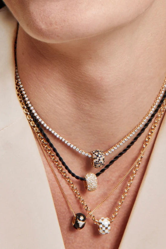 Adina Reyter White Cermaic Checkerboard Bead | Shop Eleanor