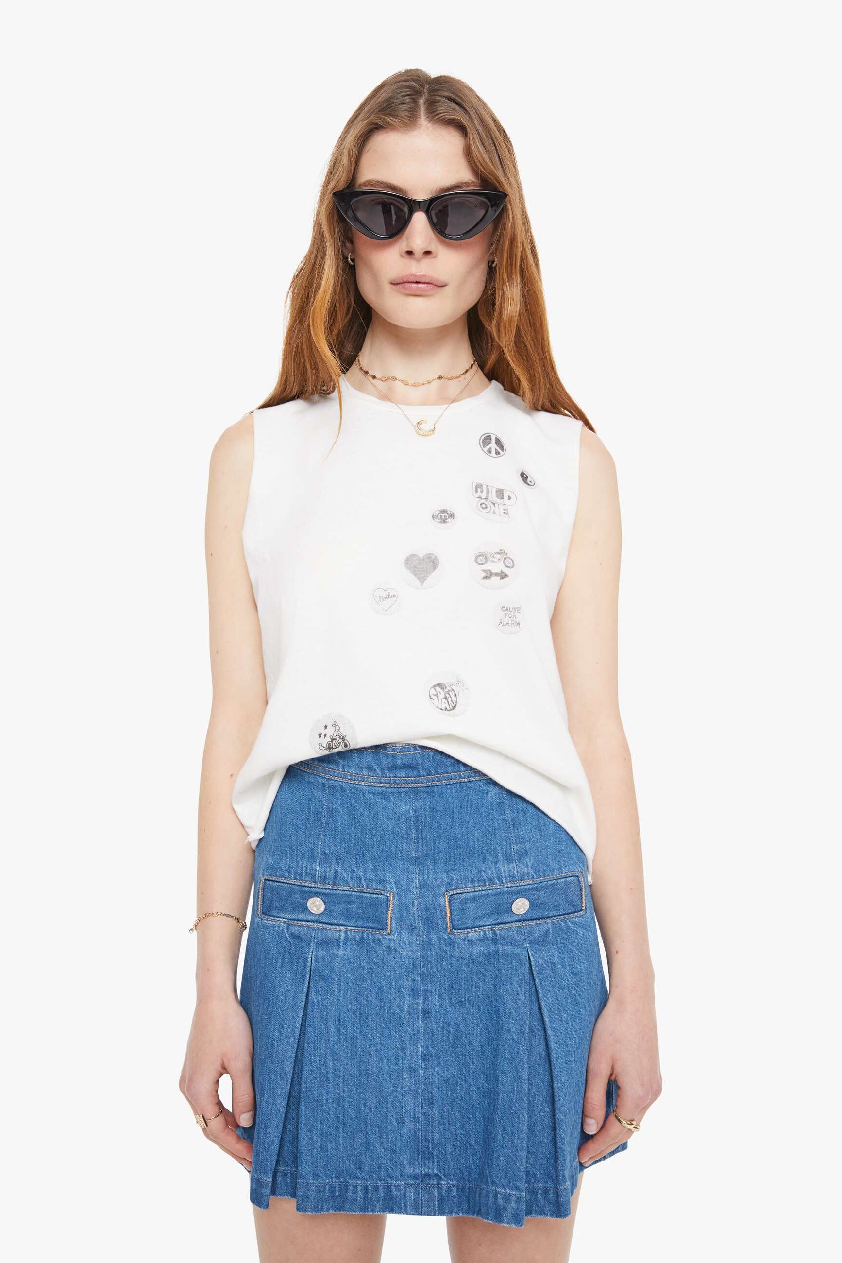 Mother The Lil Goodie Goodie Chop Sleeveless Tee | Shop Eleanor