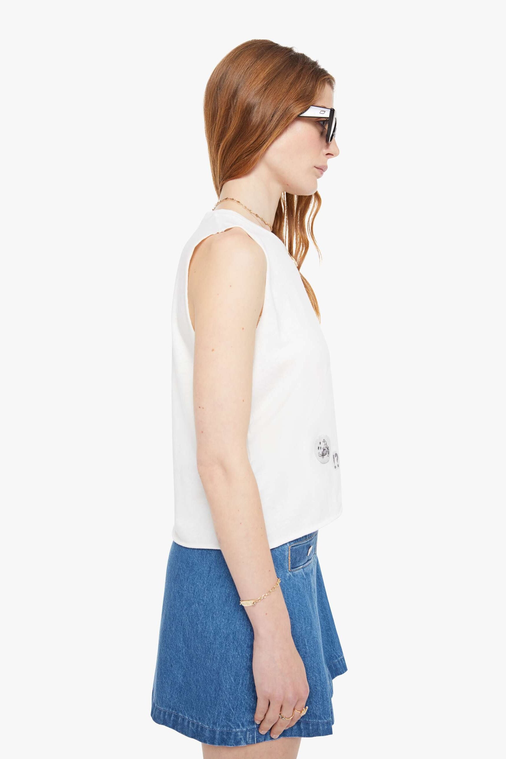 Mother The Lil Goodie Goodie Chop Sleeveless Tee | Shop Eleanor - Women's Designer Clothing on Colorado