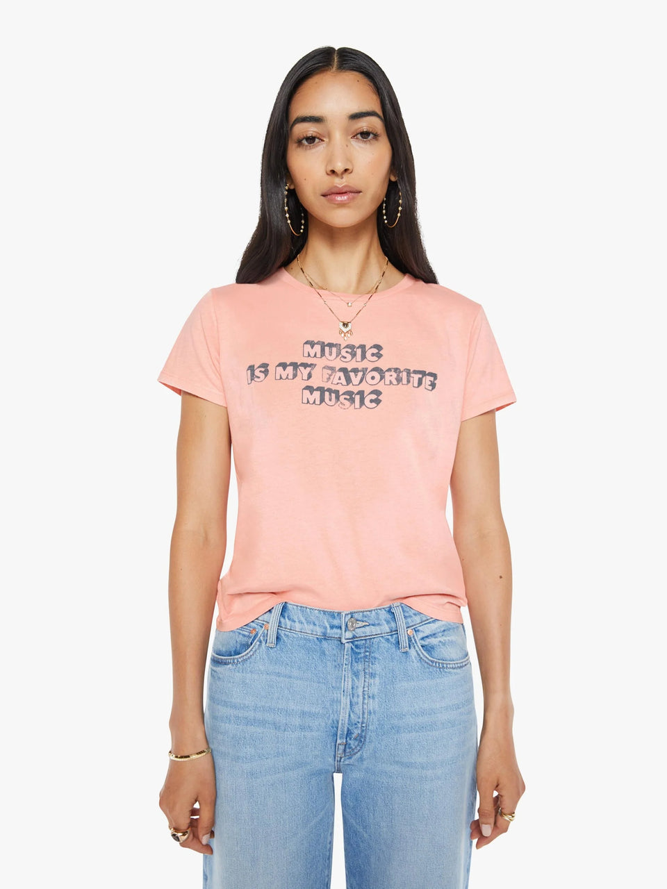 Mother Denim Lil Goodie Tee in Music is My Fav | Shop Eleanor