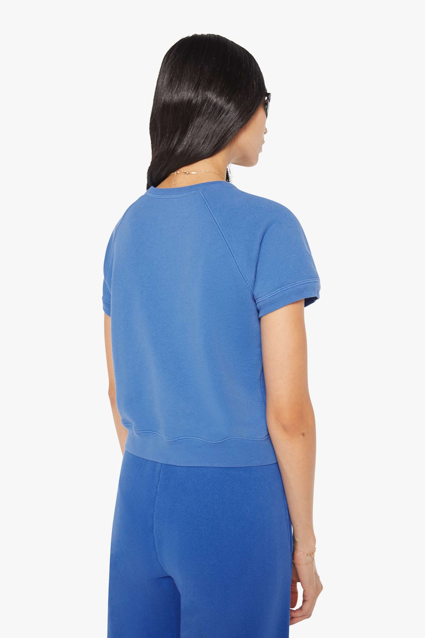 Mother Deniim raglan sleeve soft cotton tee in Royal Blue | Shop Eleanor - Women's Casual Clothing in CO