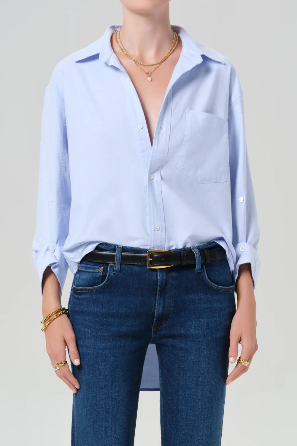 Citizens of Humanity Kayla Shirt in Blue | Shop Eleanor