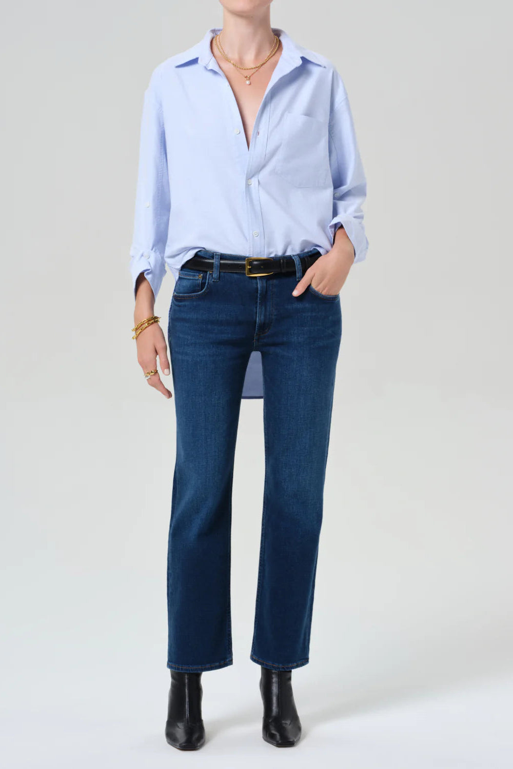 Citizens of Humanity Kayla Shirt in Blue | Shop Eleanor