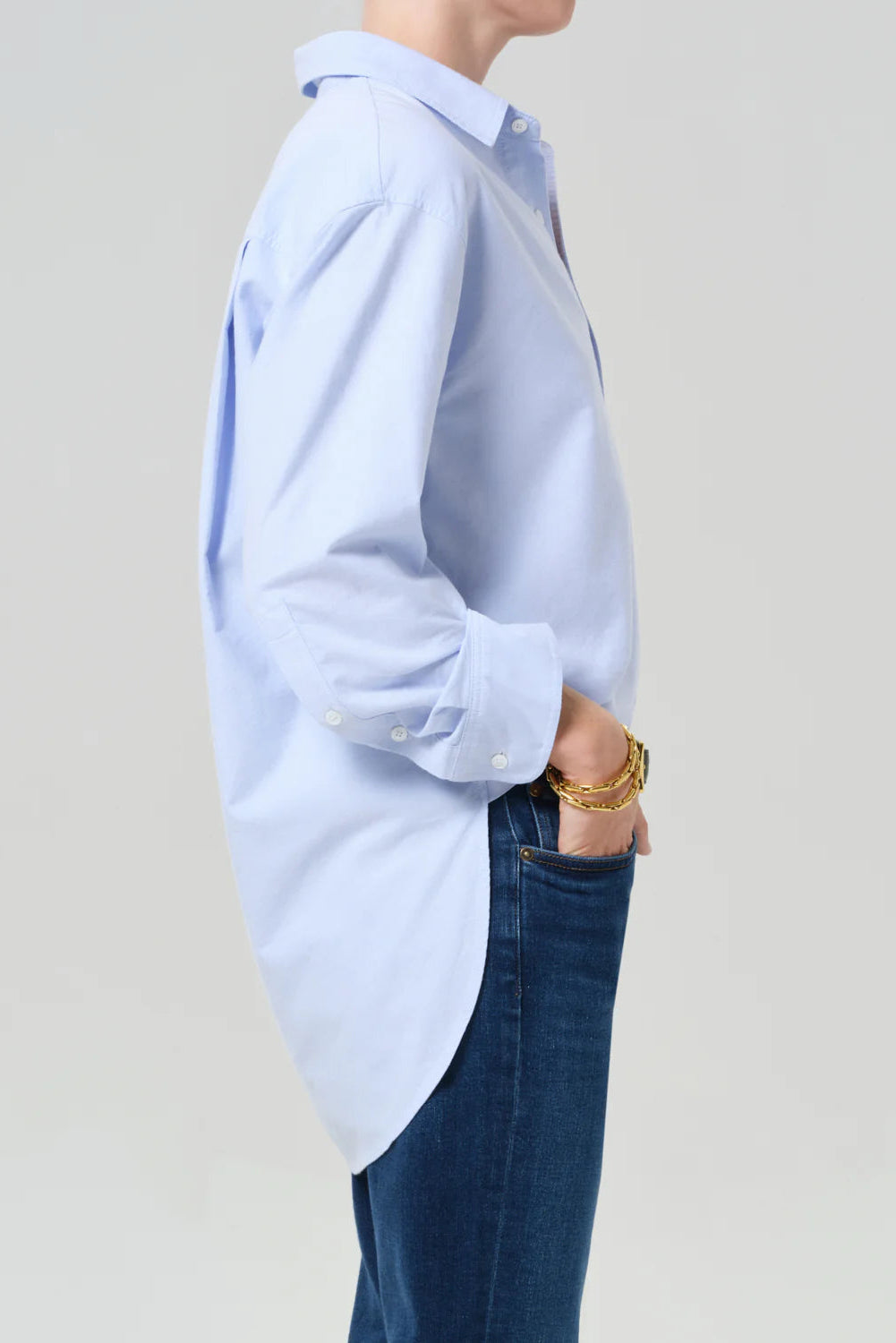 Citizens of Humanity Kayla Shirt in Blue | Shop Eleanor - Women's Designer Apparel Boutique 