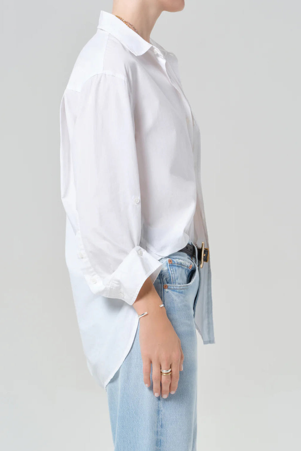 Citizens of Humanity Kayla Relaxed Button-up Shirt in Optic White | Shop Eleanor