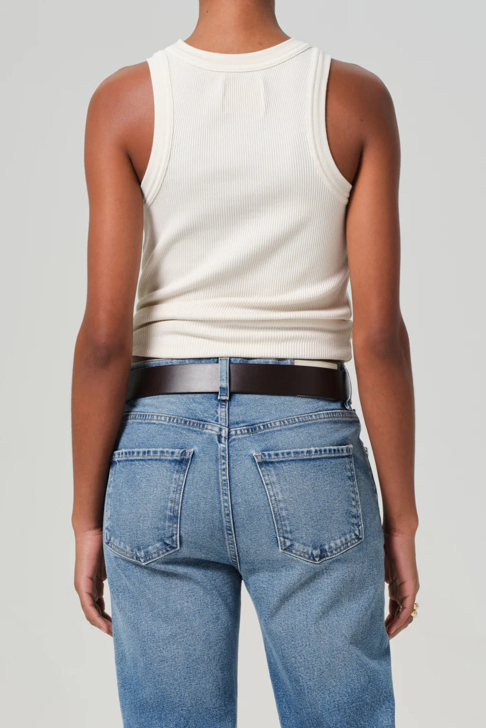 Citizens of Humanity Isabel Ribbed Tank in Dune | Shop Eleanor