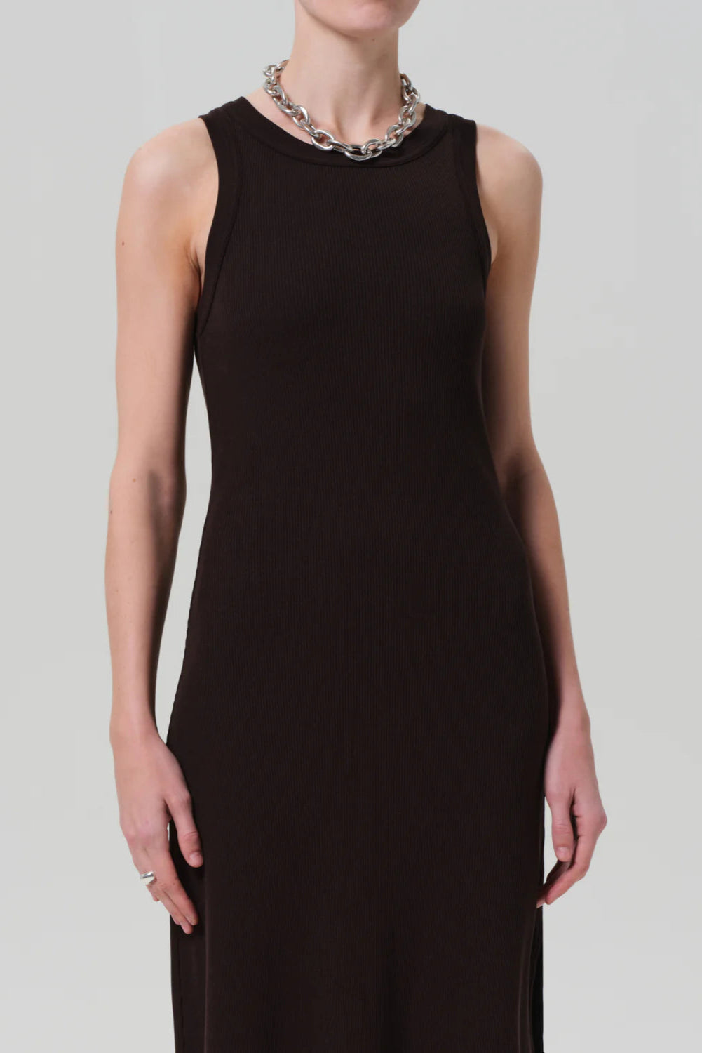 Citizens of Humanity Isabel Mock Neck Dress in Chocolate | Shop Eleanor