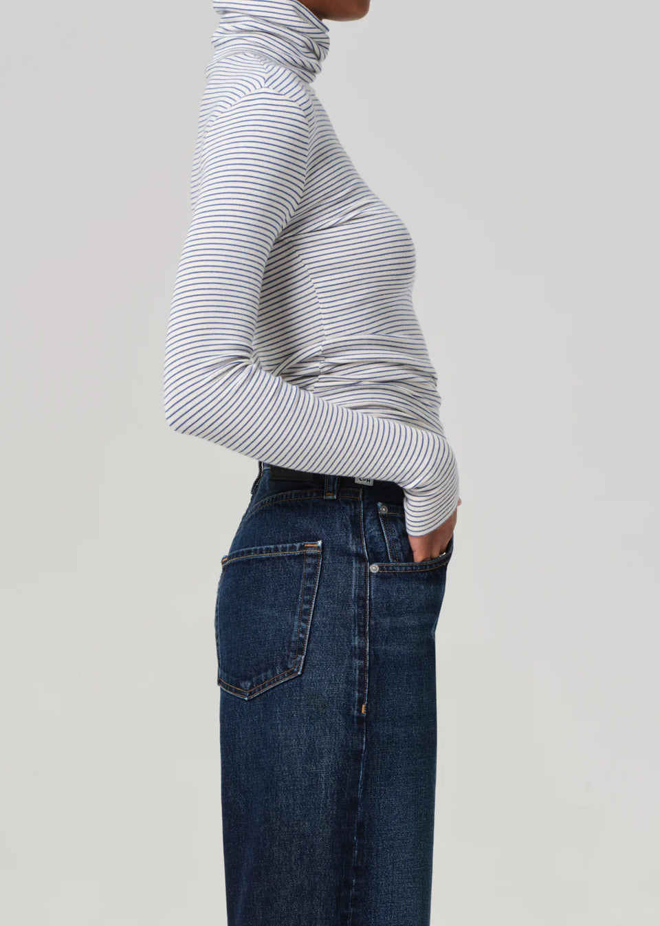 Citizens if Humanity Caradene Turtleneck Shirt in Amalfi Stripe | Shop Eleanor