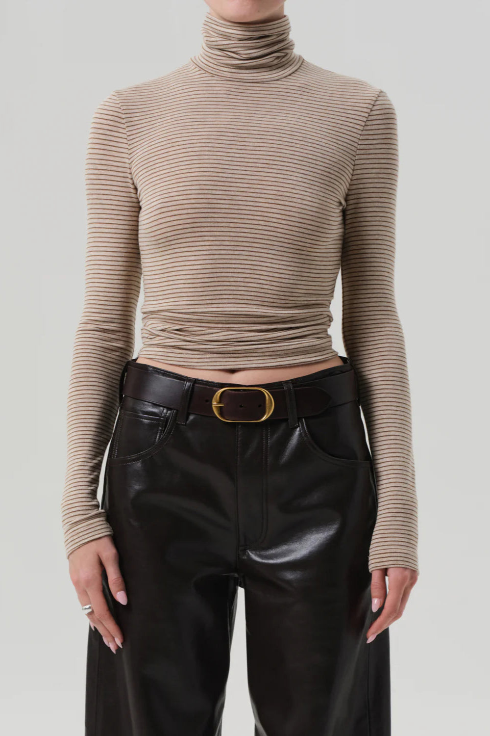 Citizens of Humanity Caradene Turtleneck Oatmeal Stripe | Shop Eleanor - Women's Designer Clothing