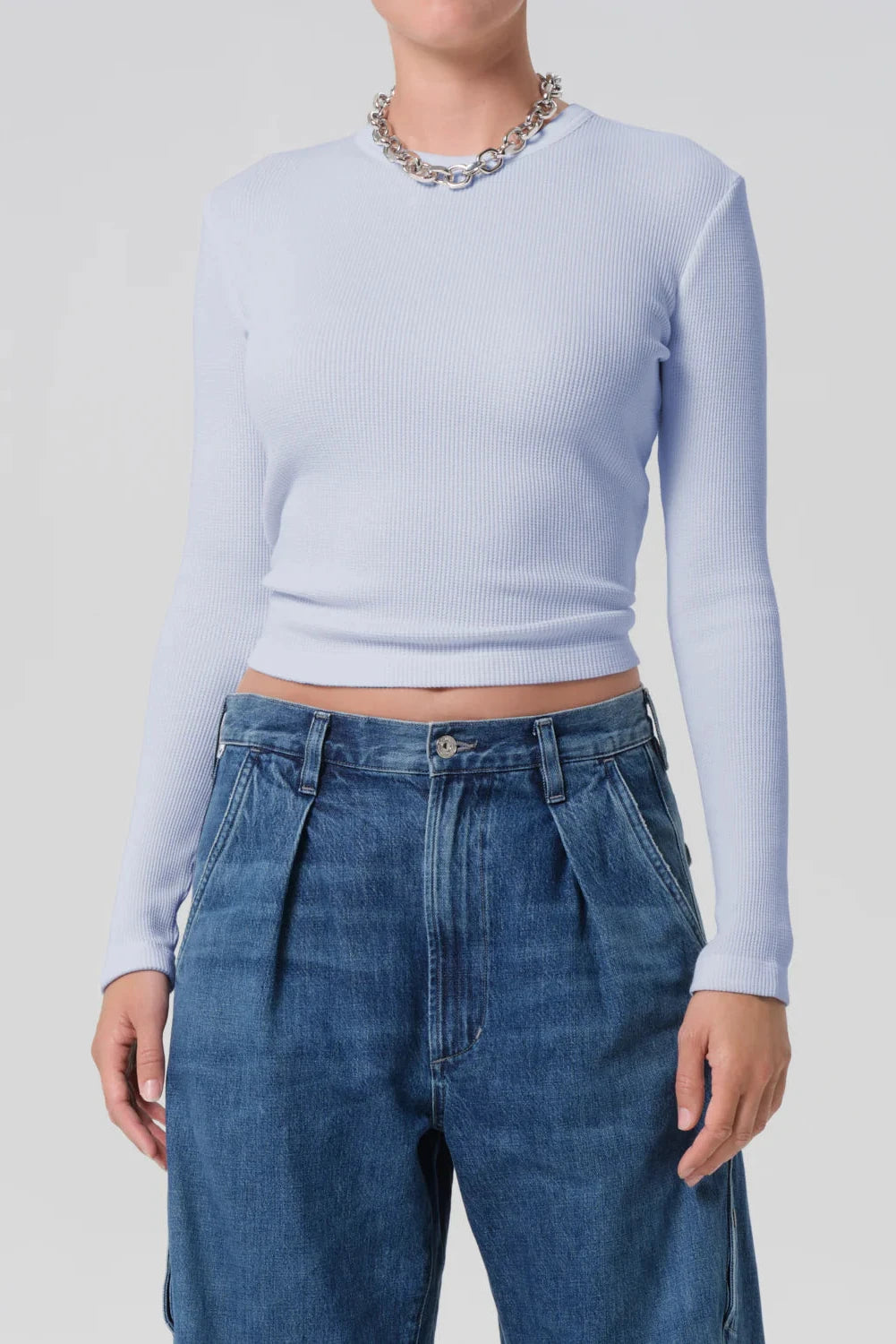 Citizens of Humanity Pilar Crewneck in Periwinkle | Shop Eleanor
