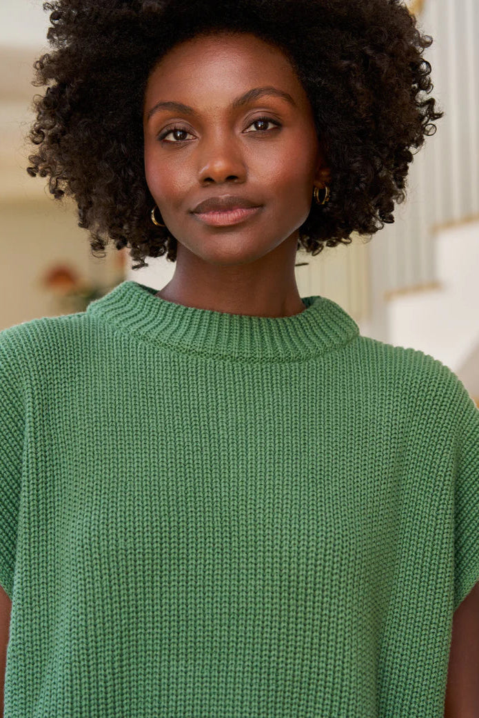 Frank & Eileen Montecito Relaxed and Layerable Sweater Vest in Eucalyptus | Shop Eleanor - Women's Online Designer Boutique