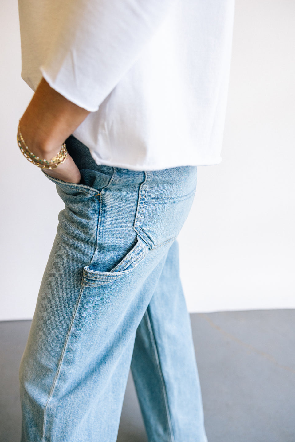 The Mother Denim Stud Finder Flood in Cowboy Details | Shop Eleanor 