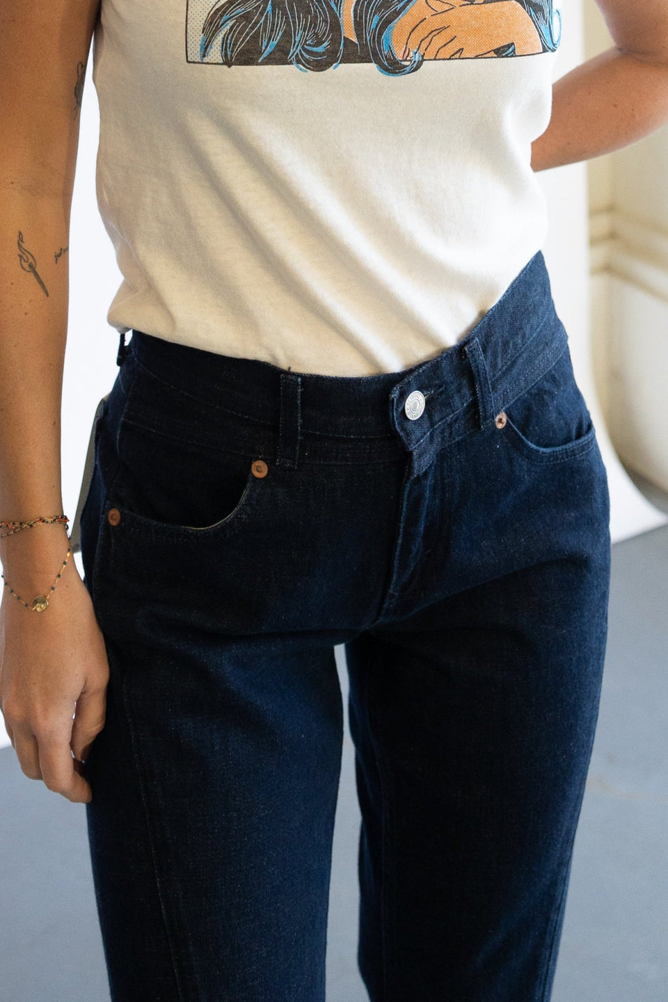 Re/Done Mid Rise Kick Flare Jean Details | Shop Eleanor