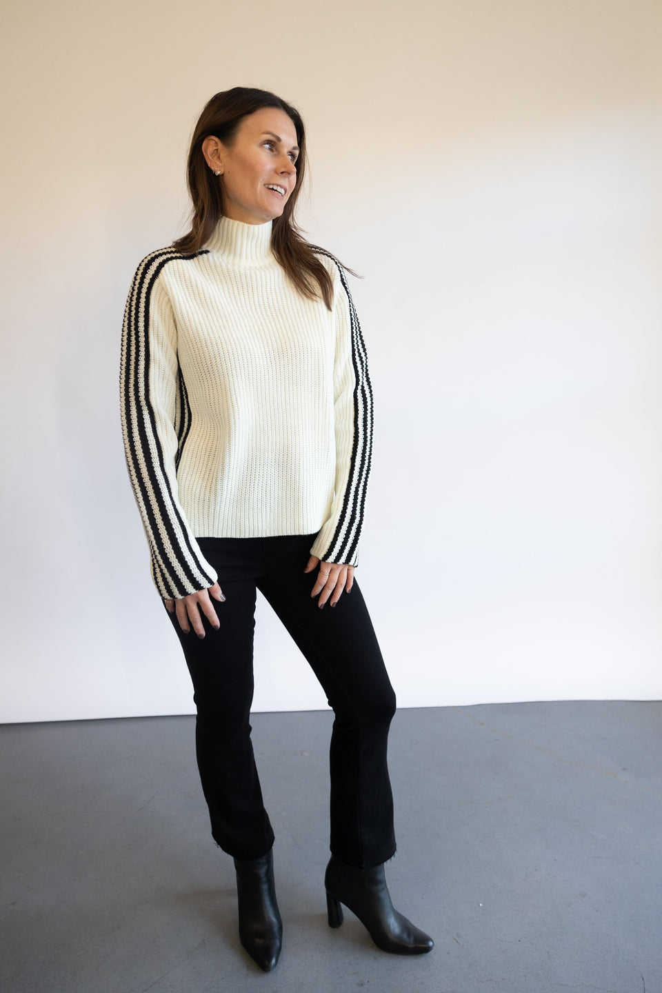 Sanctuary Sporty Stripe Mock Sweater | Shop Eleanor