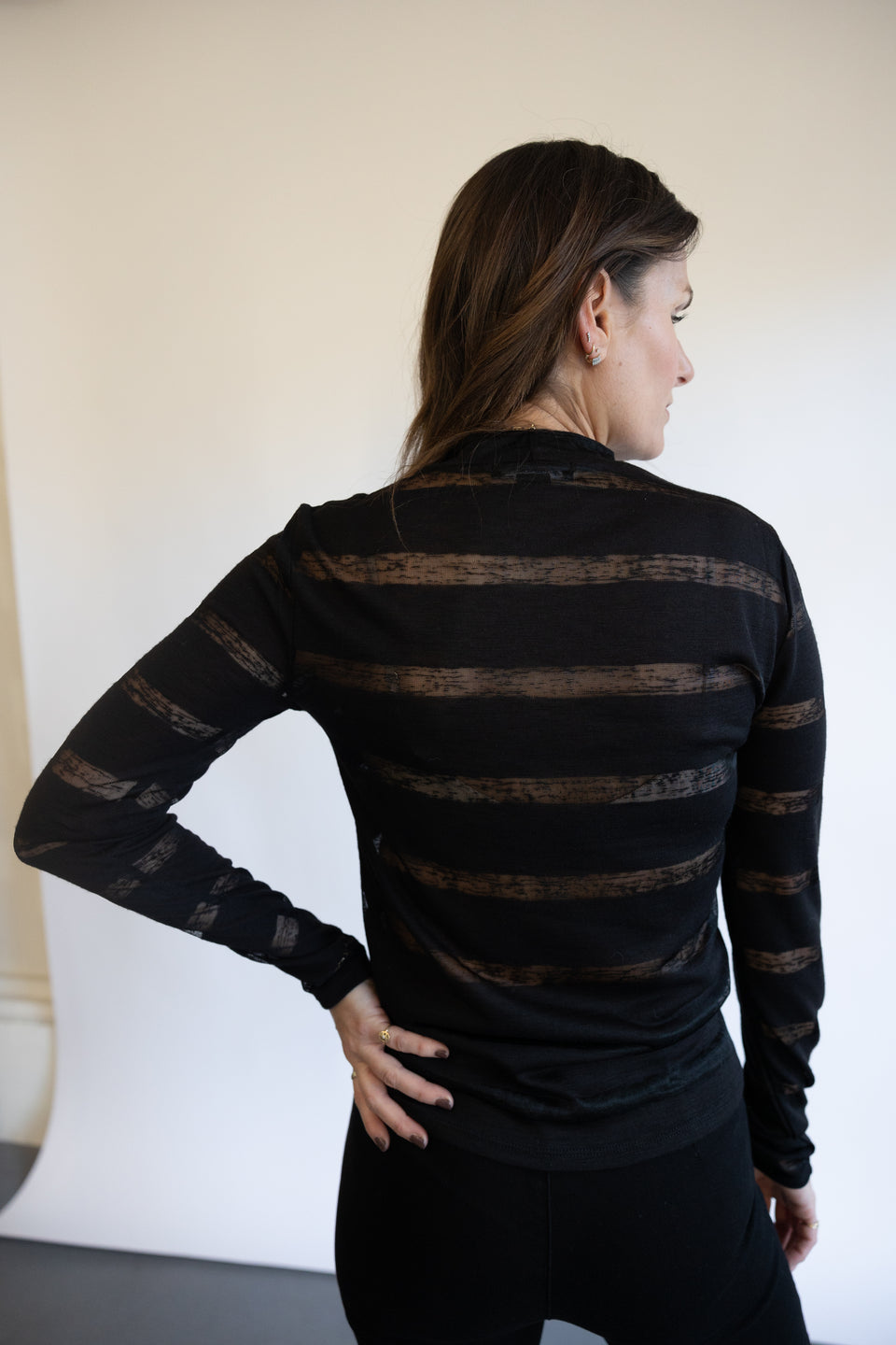 Sanctuary Semi Sheer Stripe Top Back | Shop Eleanor 