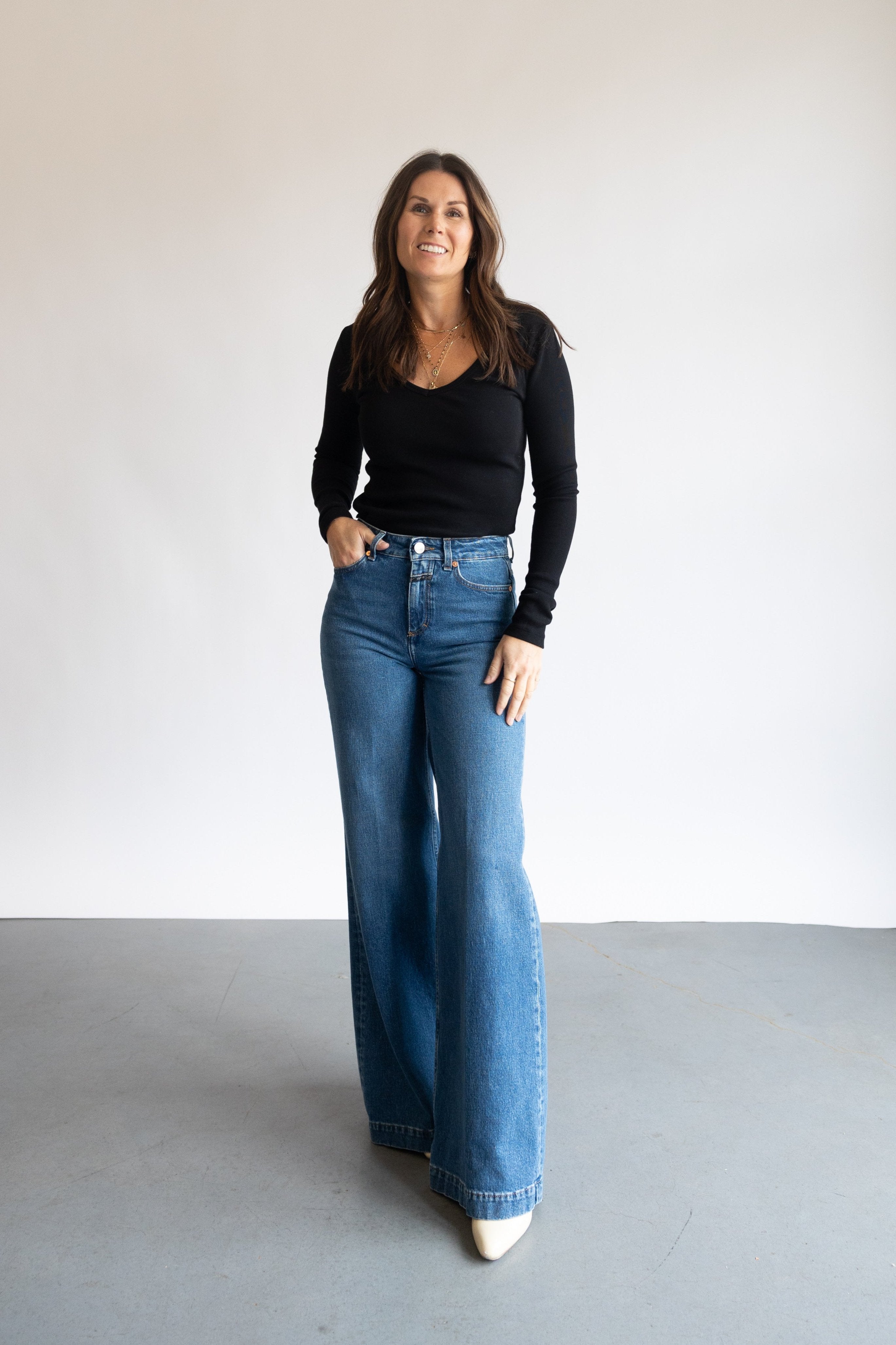 The Closed Denim Glow-Up Pant in Mid Blue | Shop Eleanor 