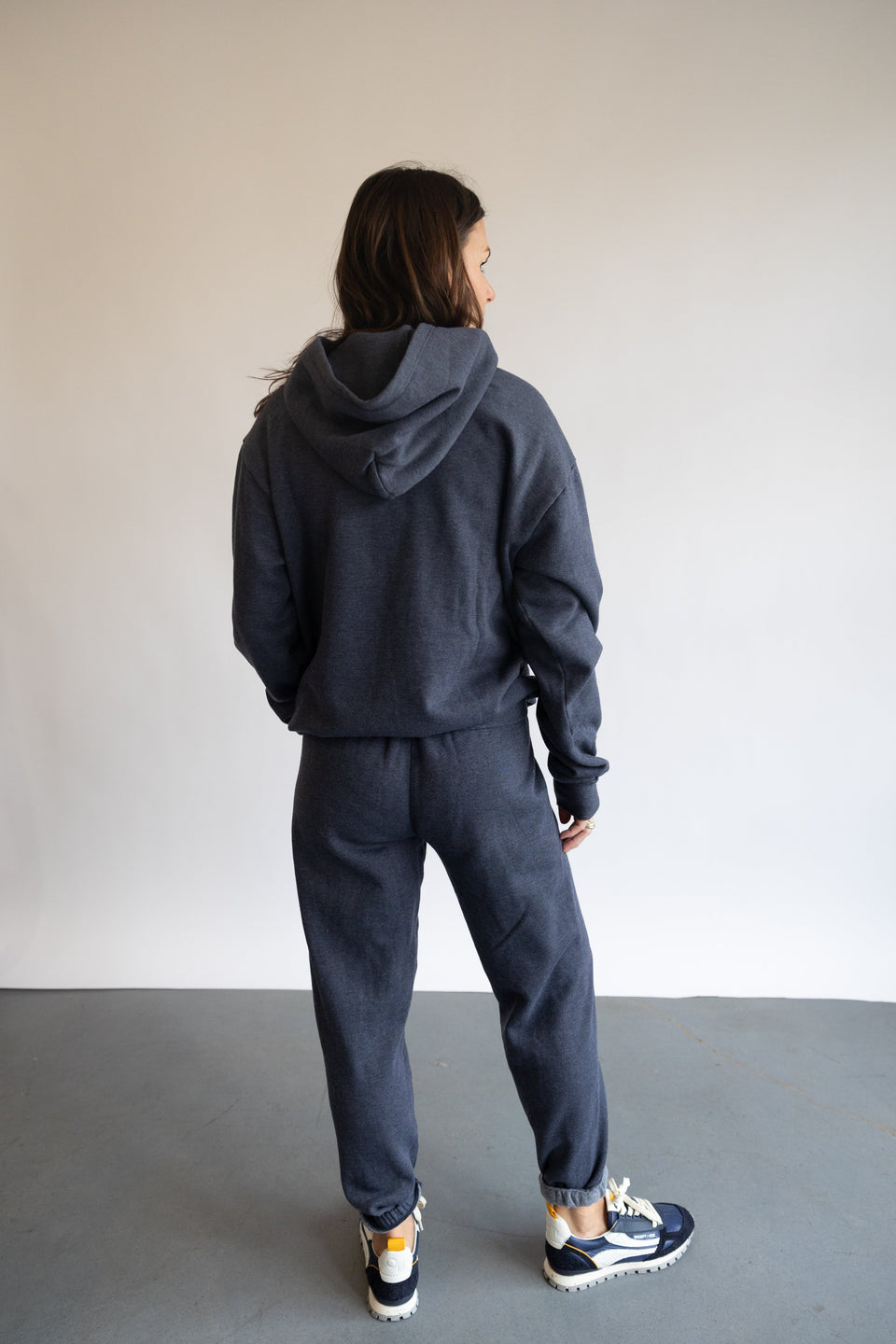 The SPRWMN Heart Sweatpants in Navy | Shop Eleanor 