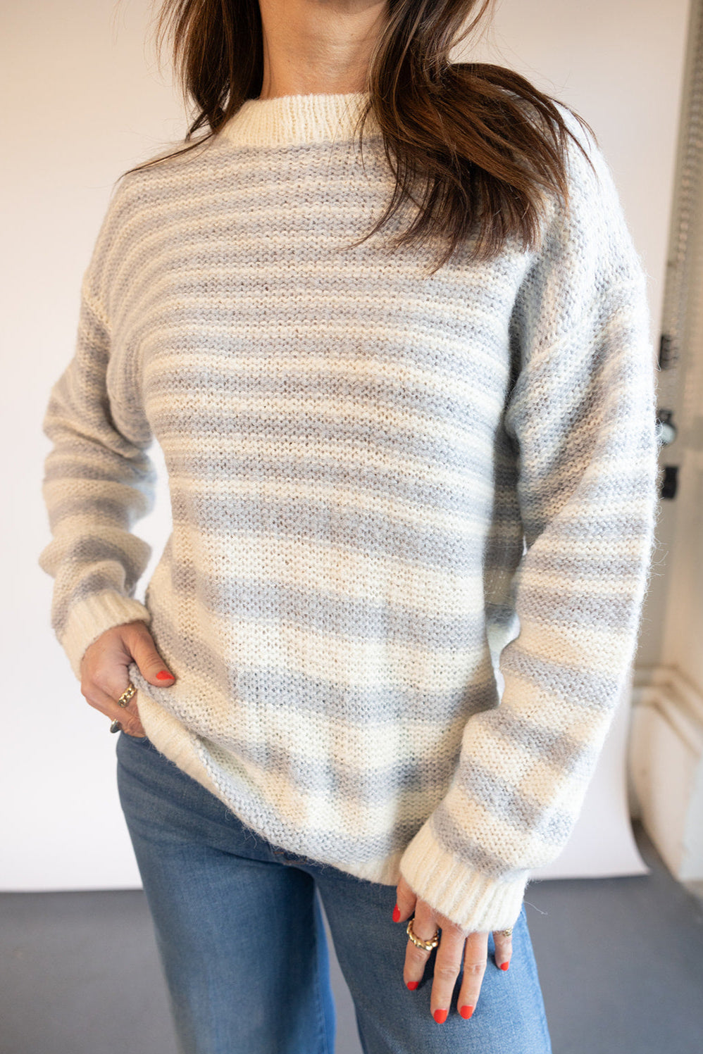 Sanctuary Fuzzy Tunic Stripe Sweater | Shop Eleanor