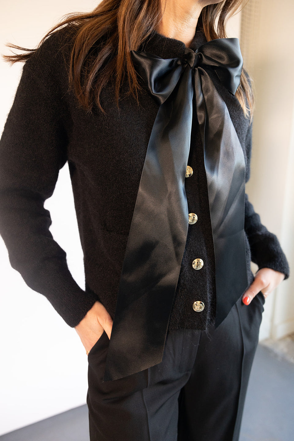 Anine Bing Rhodes Cardigan in Black | Shop Eleanor