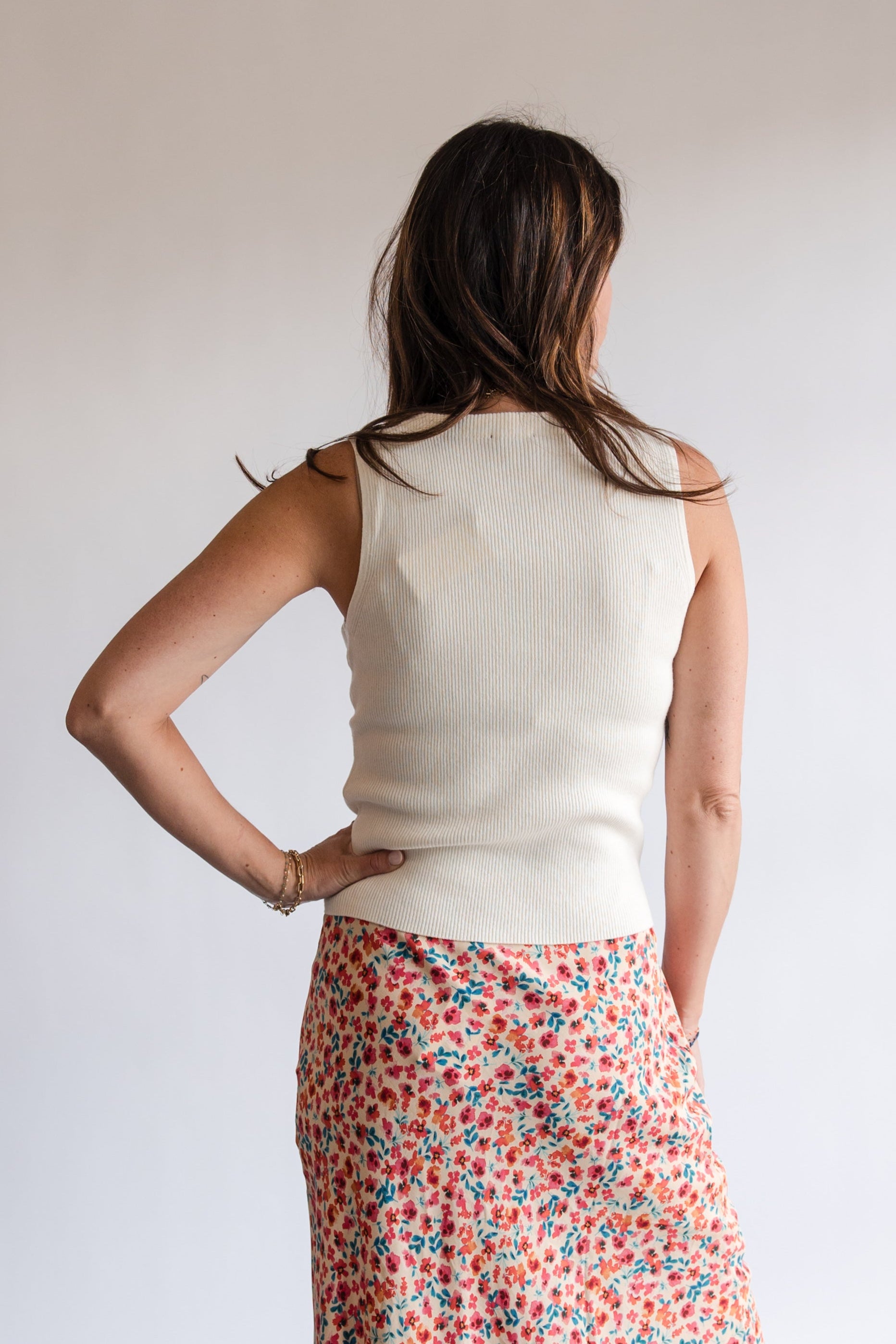 Rails Rosa Knit Sleeveless Top in Ivory | Shop Eleanor
