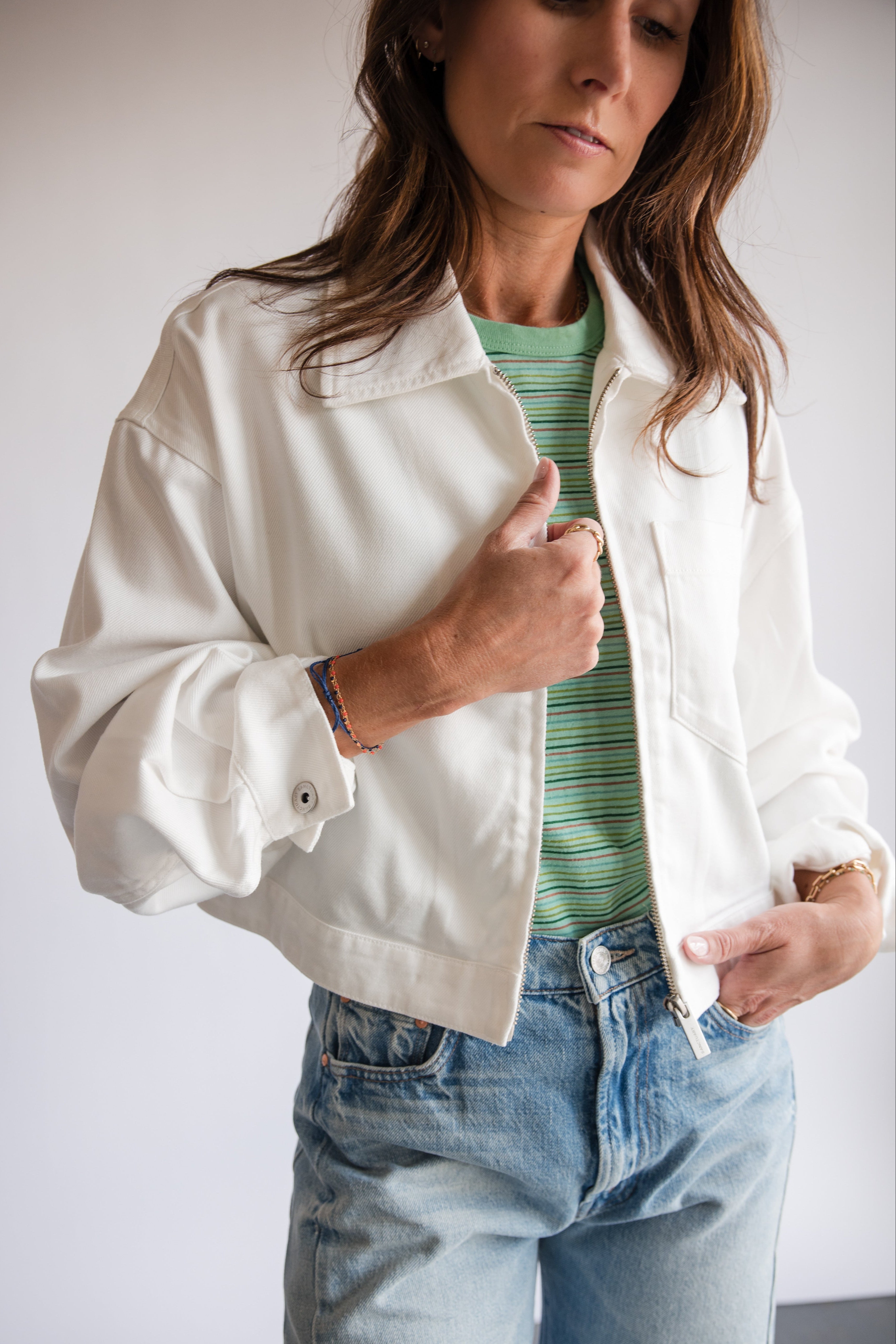 Sanctuary Paper Boy Jacket in Bleached White | Shop Eleanor