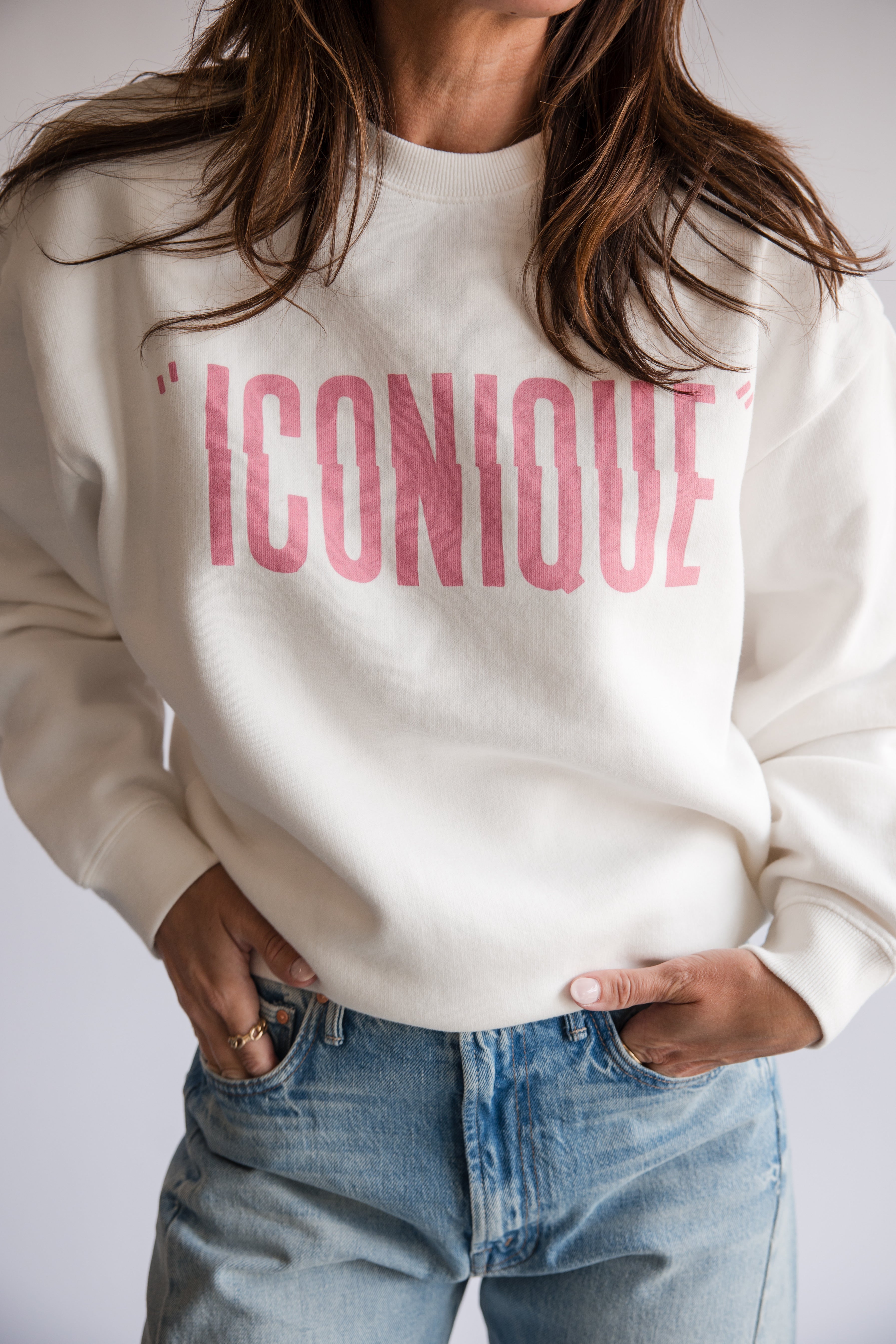 Clare V. Oversized Crewneck Sweatshirt in Iconique | Shop Eleanor