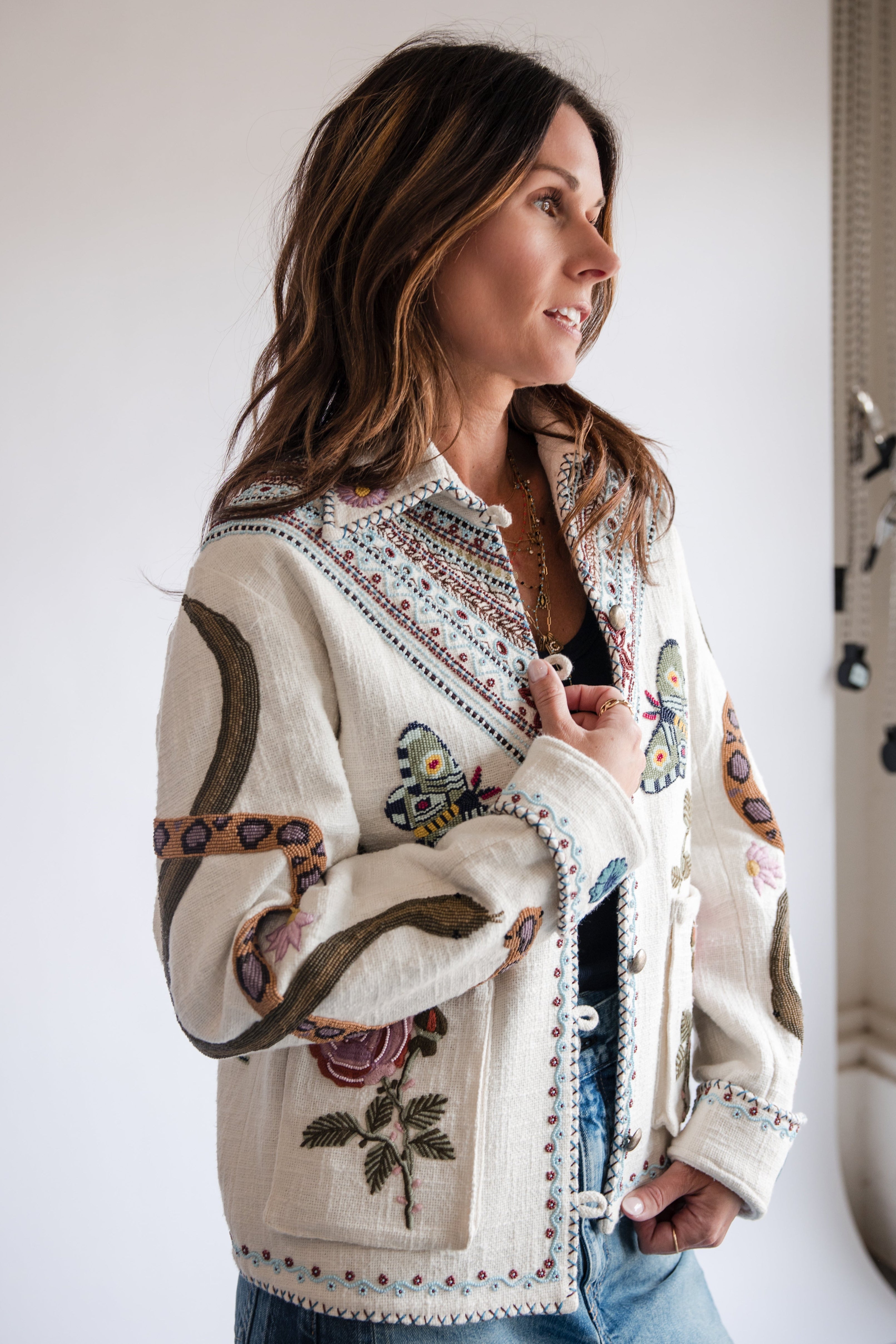 Alíx of Bohemia Jude Ethereal Hand Embroidered Jacket | Shop Eleanor
