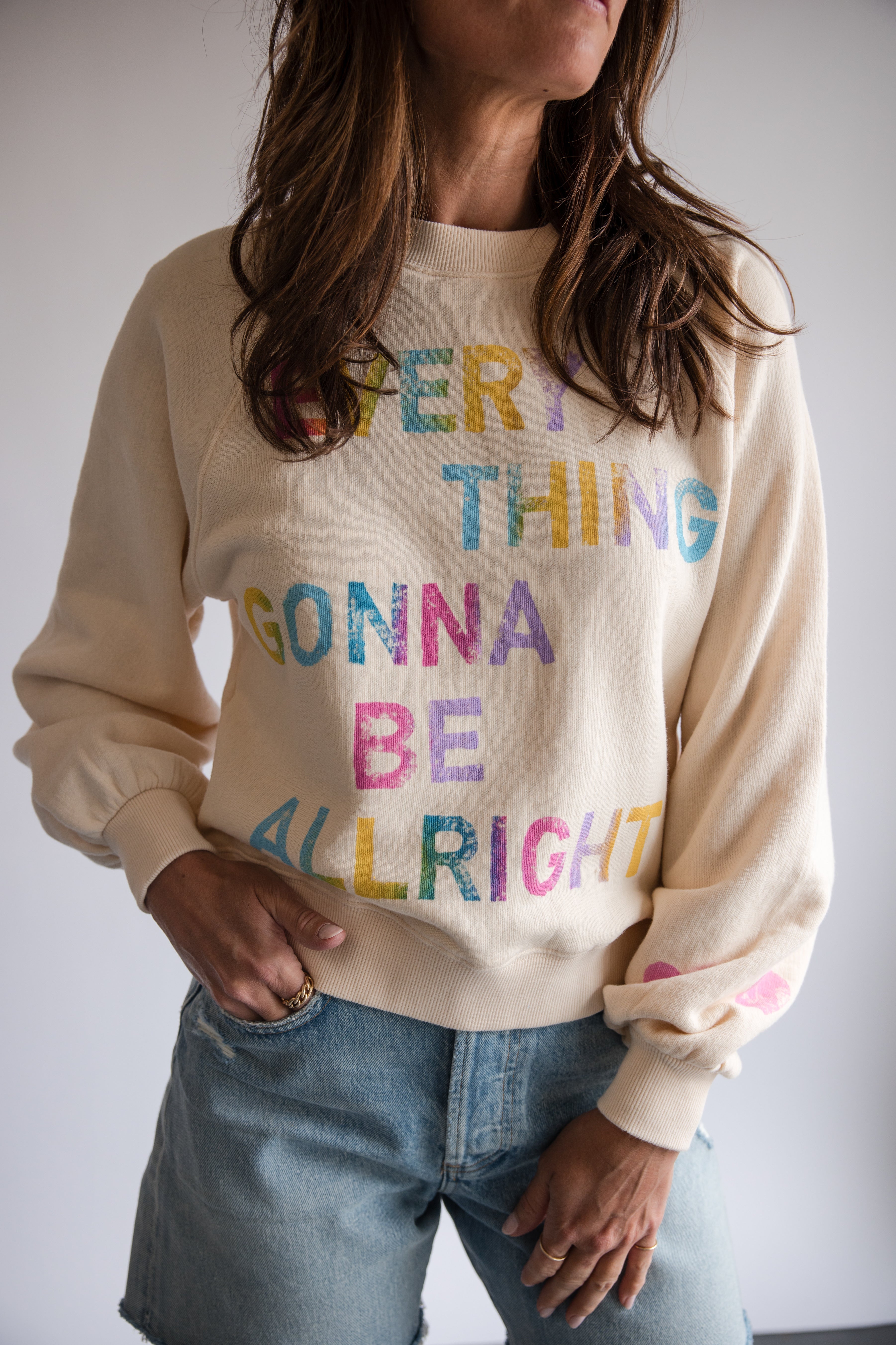 Just Madison Gonna be Alright Rainbow Crewneck Sweatshirt | Shop Eleanor
