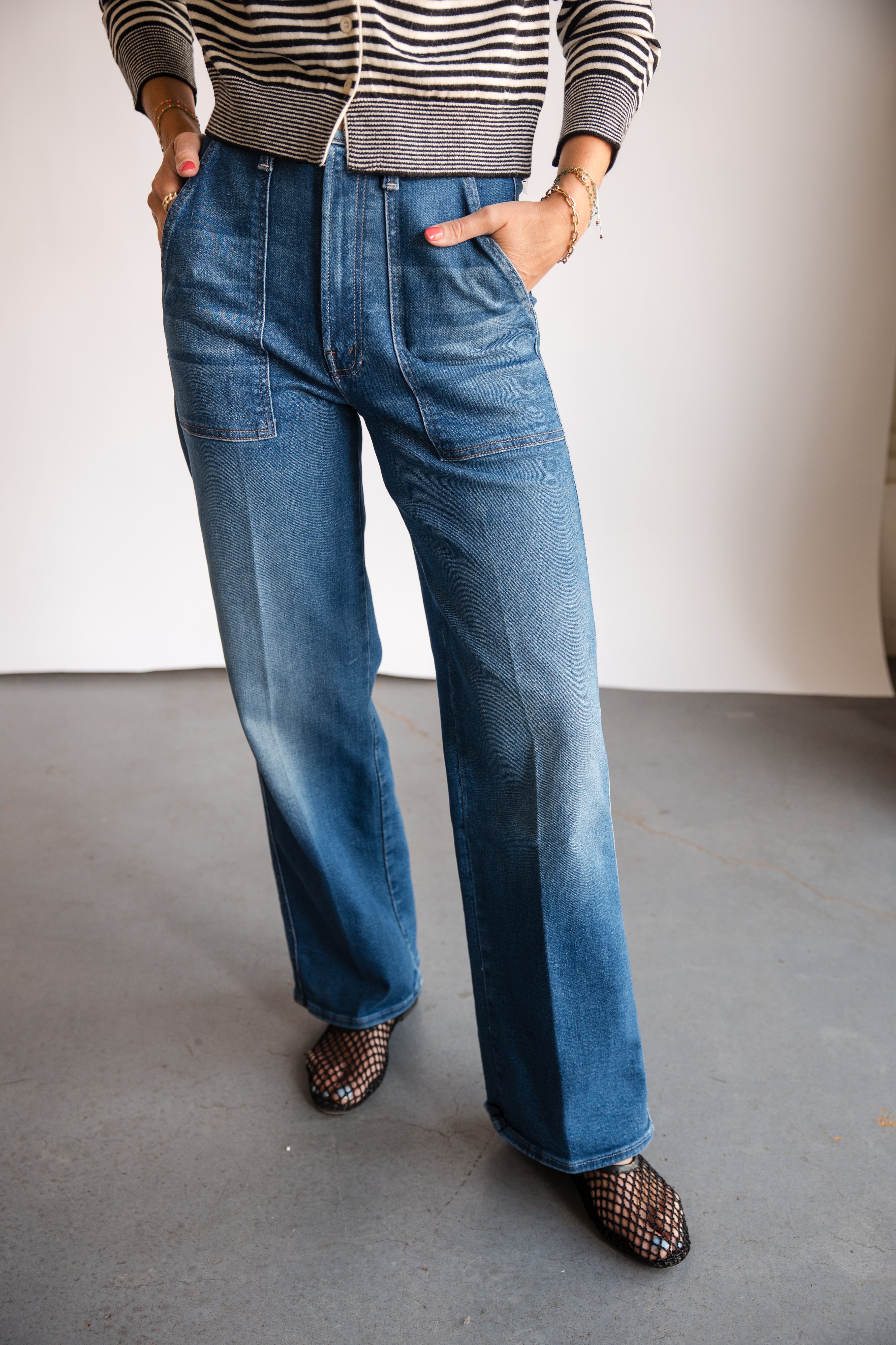 Mother Denim Stitch Up Maven Denim Jean in NTB | Shop Eleanor