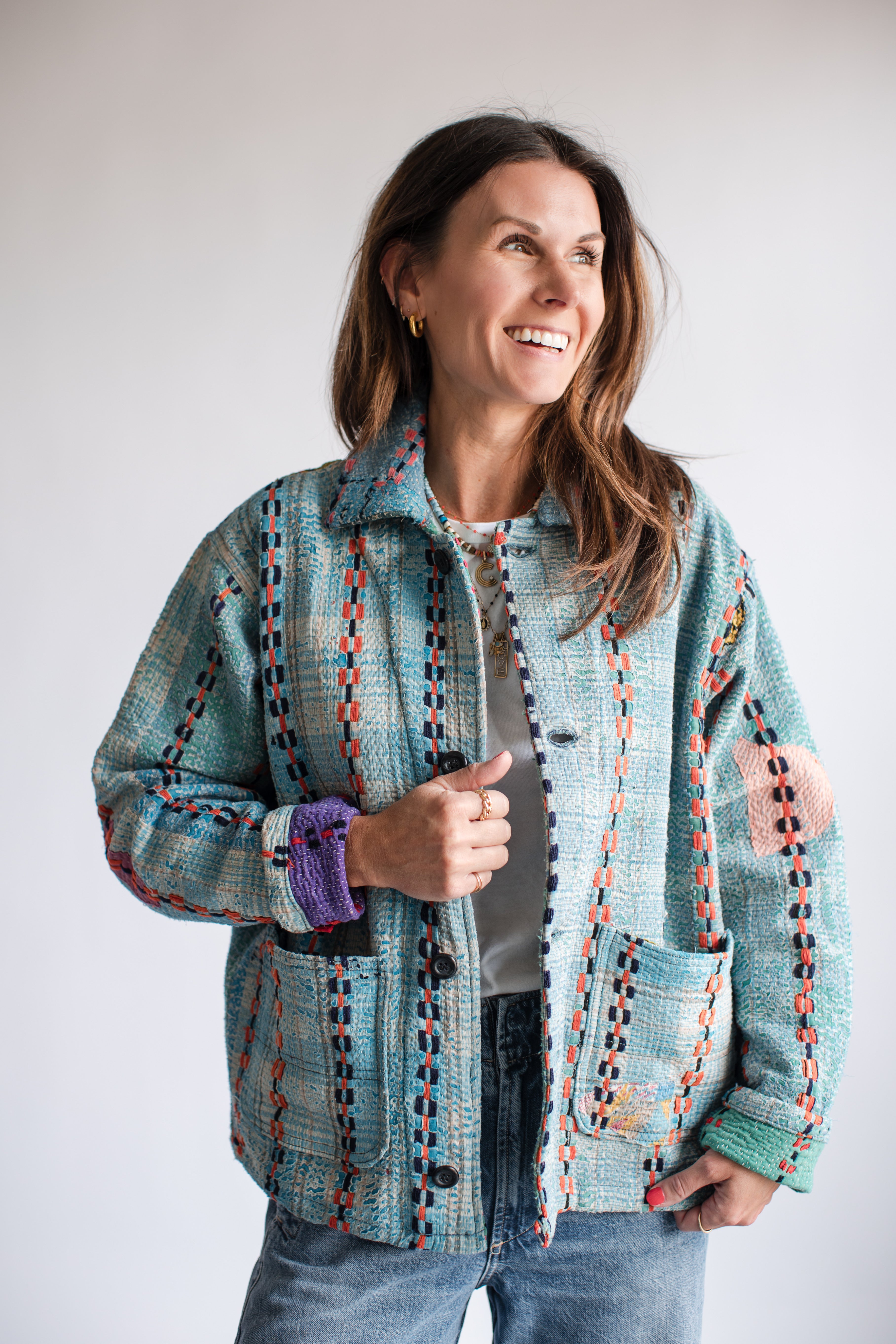 Sunset Makers Vintage Military Shirt in Blue | Shop Eleanor