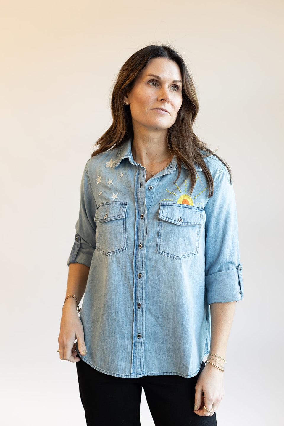 Billy T Hello Sunshine Denim Shirt | Shop Eleanor